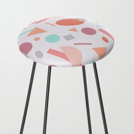 Geometric Abstract Shapes Minimal Pattern Counter Stool