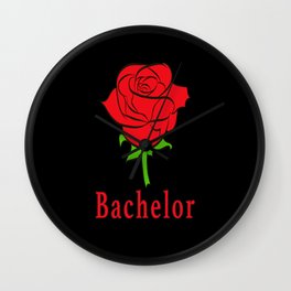 Beautiful bachelor rose as a flower Love Love Wall Clock