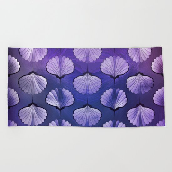Blue sea geometric pattern Beach Towel