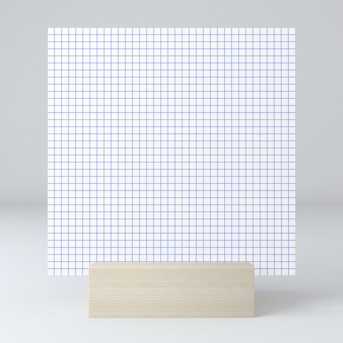 Blue Light Grid Mini Art Print
