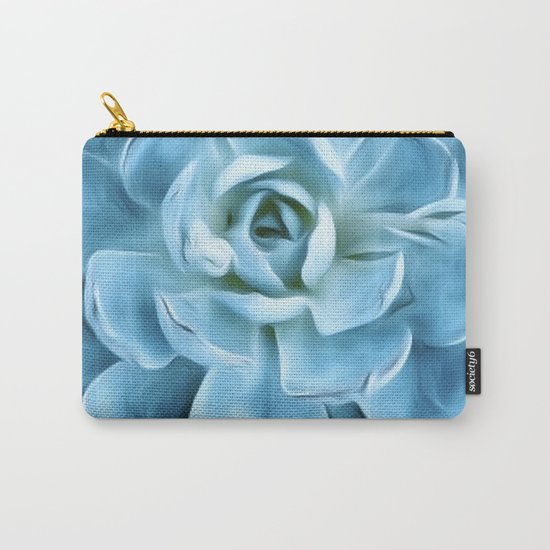 Succulent Macro Blue Carry-All Pouch