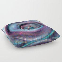 Color Sound-1 (blue pink metal abstract) Floor Pillow