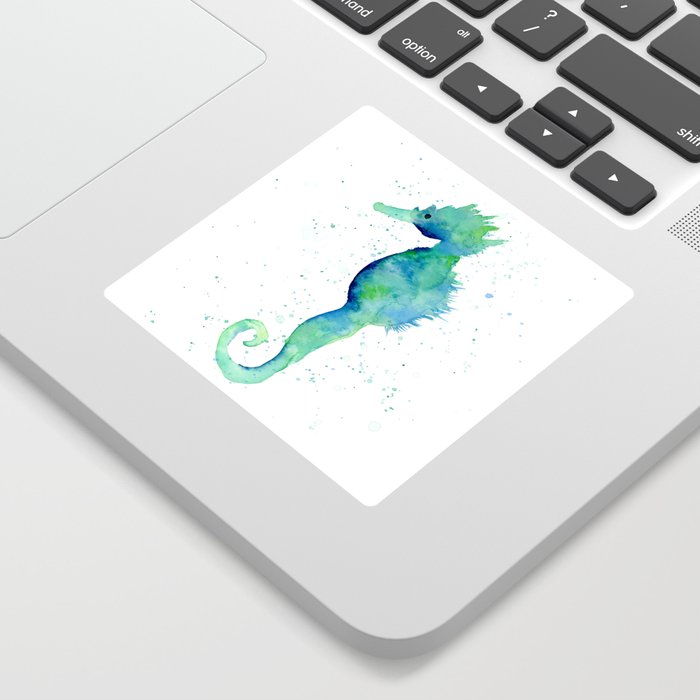 Watercolor Seahorse Sticker