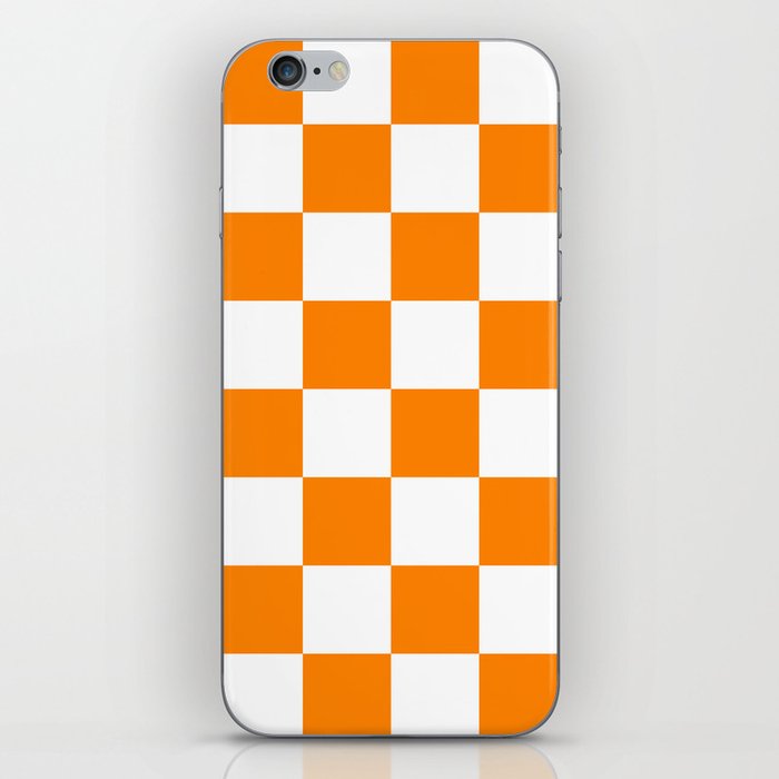 Orange and White iPhone Skin