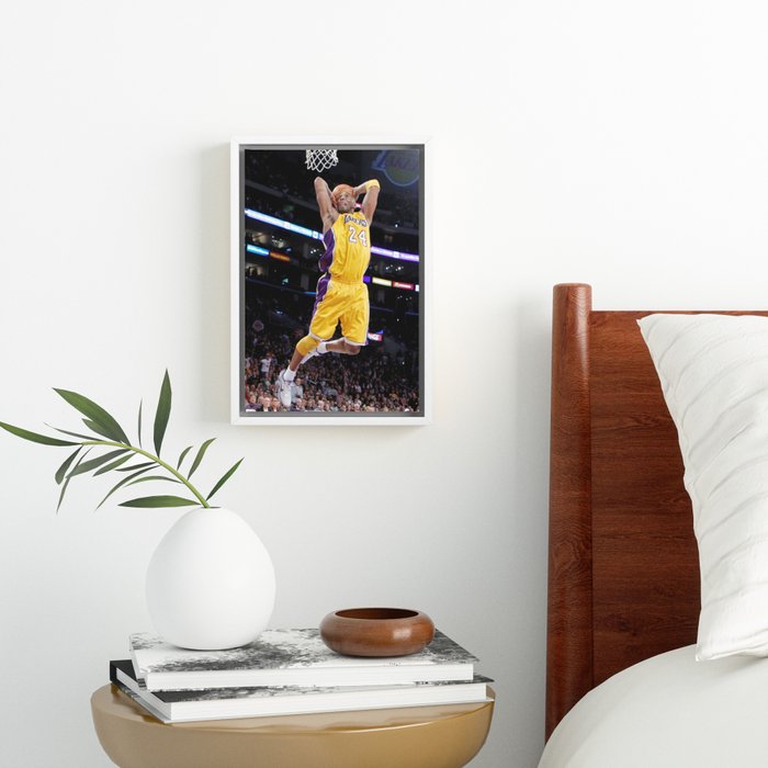 Kobe Bryant Black and White Basketball Canvas Poster Wall Art