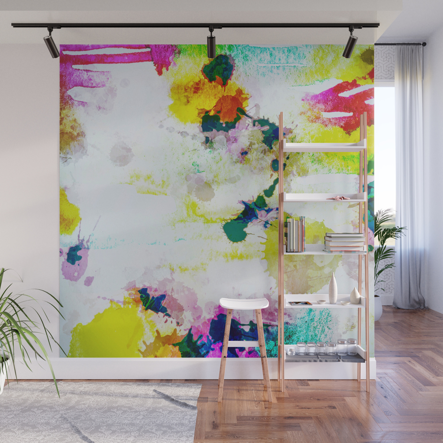 Abstract Paint Splatter Art Wall Mural By Artaddiction45 Society6