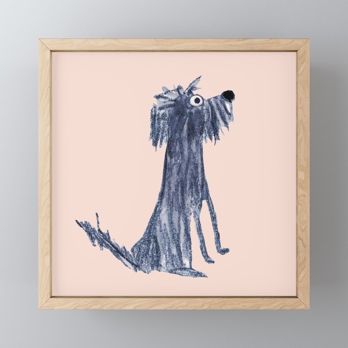 Scruffy dog Framed Mini Art Print