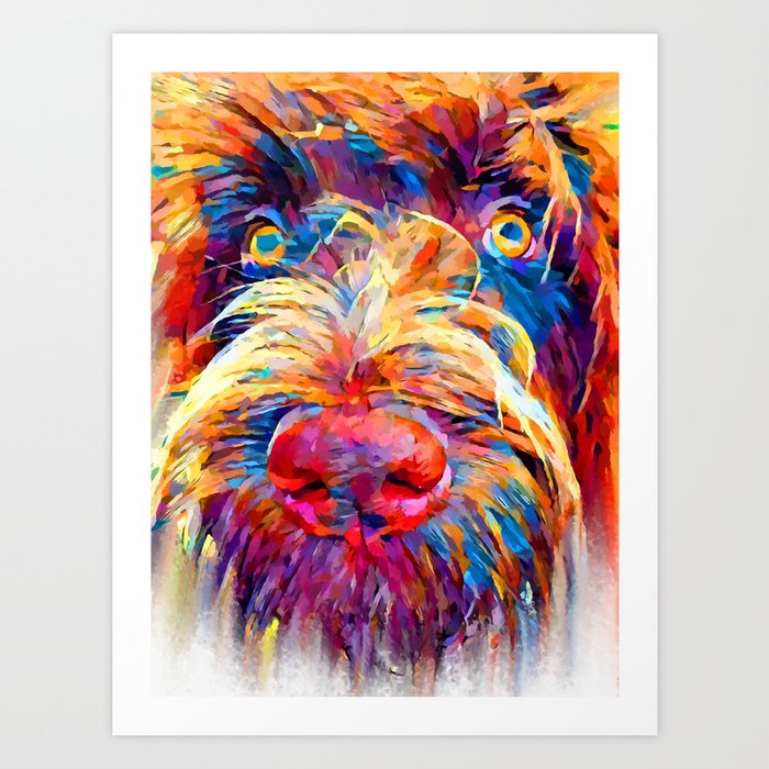 Wirehaired Pointing Griffon Art Print