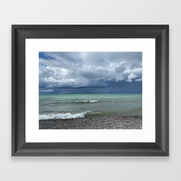 Storm on Lake Ontario Framed Art Print