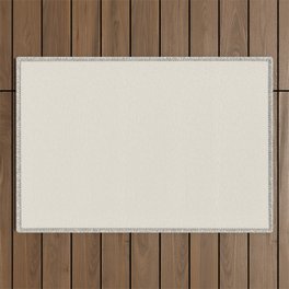 Hazy Off White Solid Color Accent Shade / Hue Matches Sherwin Williams Futon SW 7101 Outdoor Rug