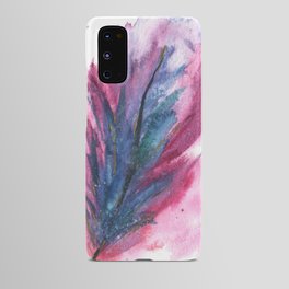 Purple Gold Feather Android Case