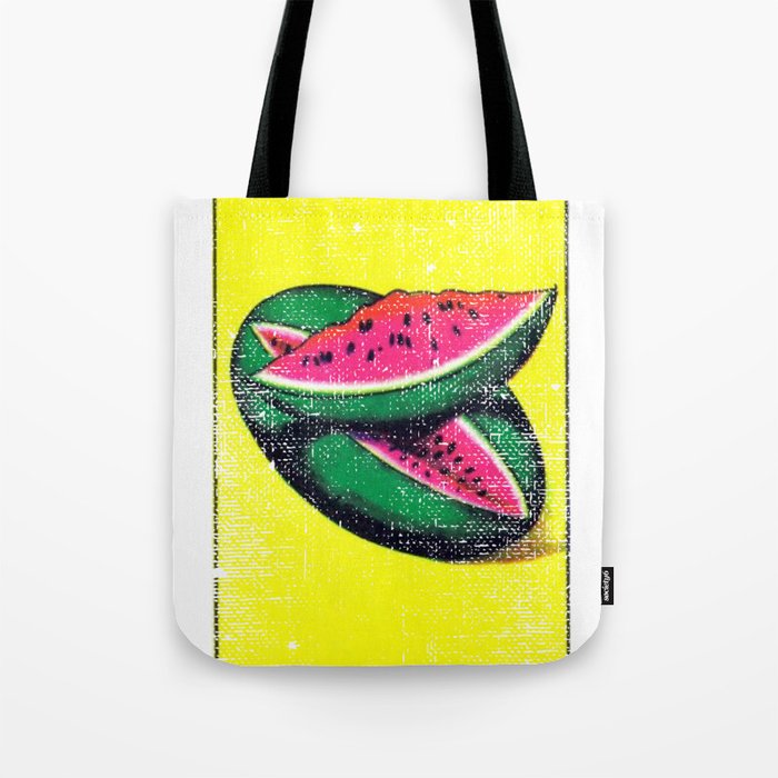 La Sandia Mexican Loteria Bingo Card Tote Bag by Casa De Loteria