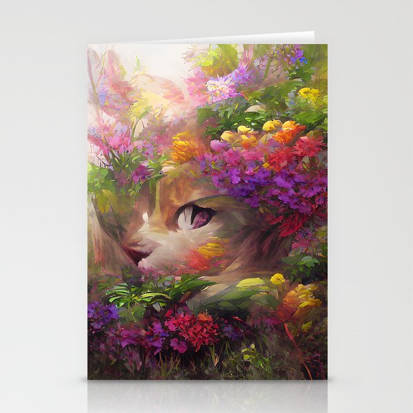 Secret Cat Garden Stationery Cards