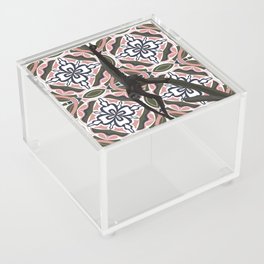 Hanging spider monkey on pink pattern Acrylic Box