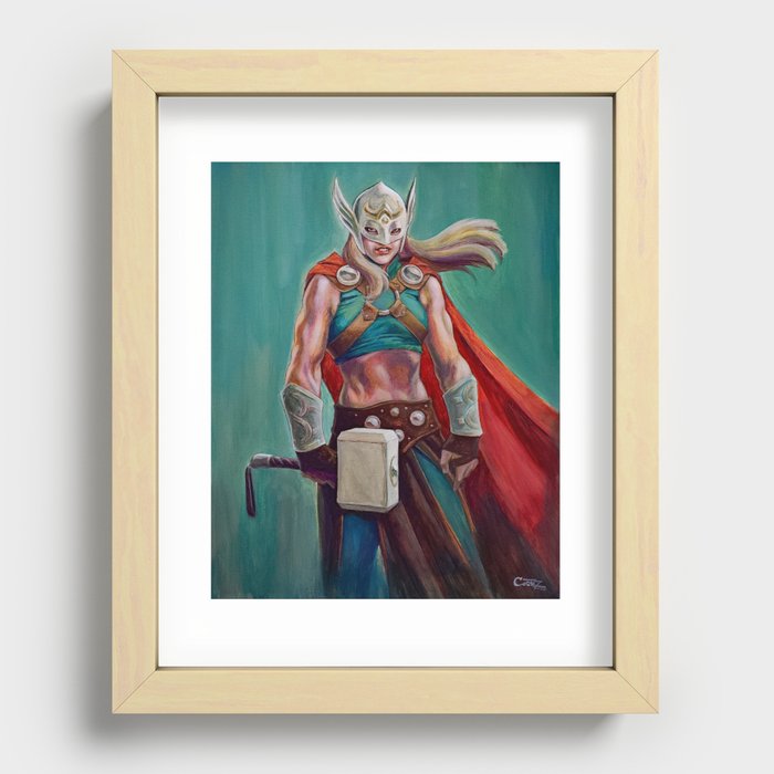 Mighty Thor Recessed Framed Print