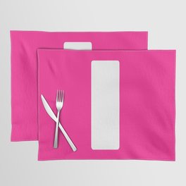 I (White & Dark Pink Letter) Placemat