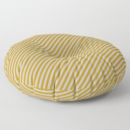 [ Thumbnail: Grey & Dark Goldenrod Colored Lined Pattern Floor Pillow ]