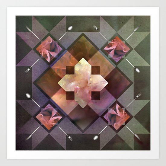Love Lunch (for Four) Art Print