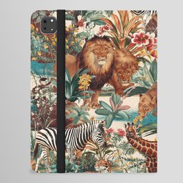 Floral and Animals Pattern IV iPad Folio Case