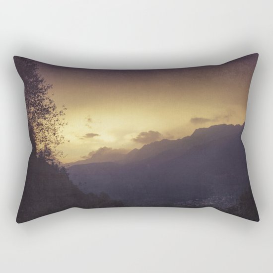 Chasing the night away Rectangular Pillow
