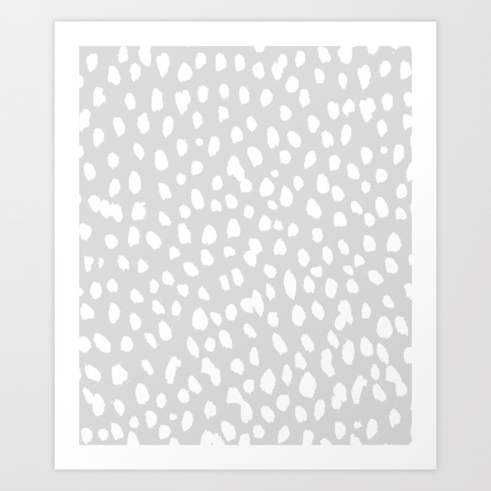 Dalmatian in White and Gray Art Print