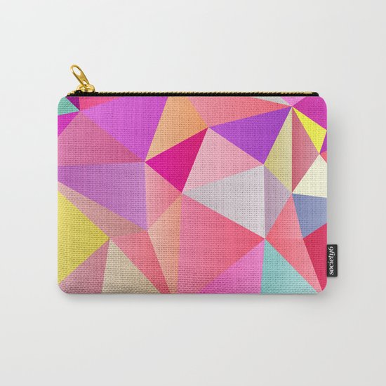 Pink Polygons Carry-All Pouch