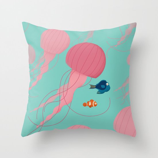 Just Keep Swimming Throw Pillow