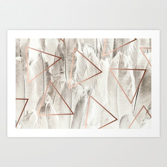 Feathers & Copper #society6 #decor #buyart Art Print