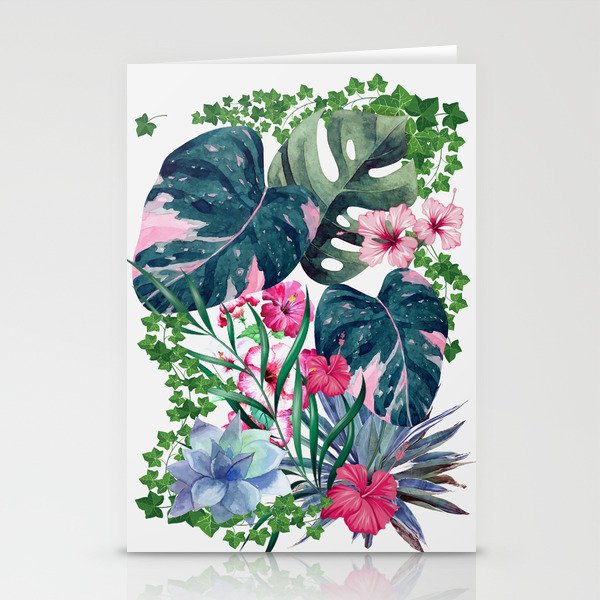 Tropical Plants Stationery Cards