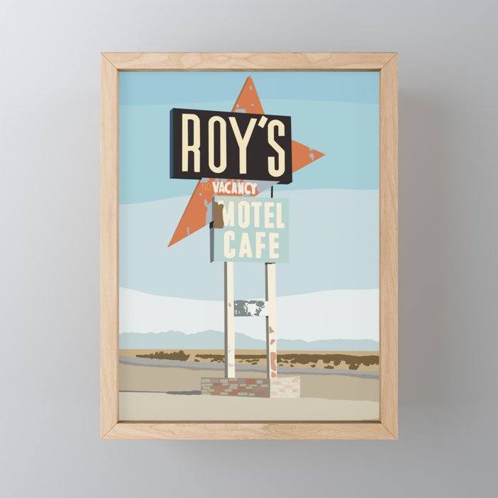 Roy's Motel Cafe Framed Mini Art Print