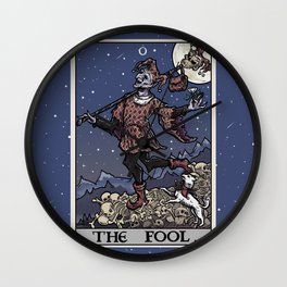 The Fool Terror Tarot Card (Color) Wall Clock | Color, Ink Pen, Ink, Graphicdesign, Digital 
