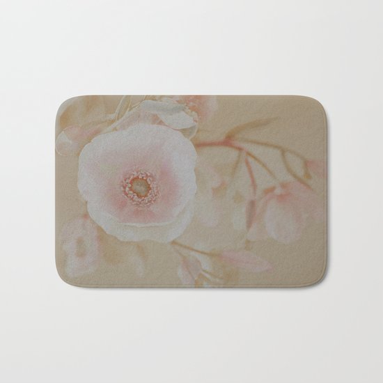 Vintage Anemone. Bath Mat