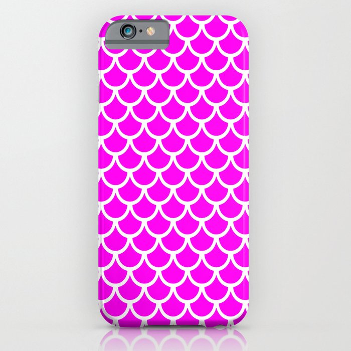 Scales (White & Magenta Pattern) iPhone Case