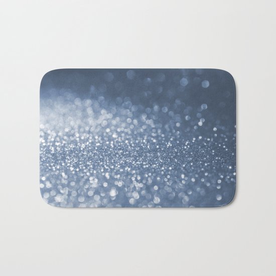 Sparkling sea foam- Aqua Blue glitter effect background on #Society6 Bath Mat