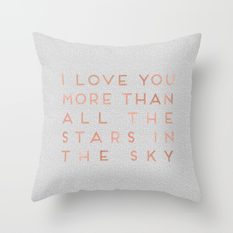 I Love You More Throw Pillow By Paperpixelprints Society6