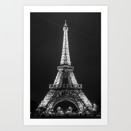 Sparkling Eiffel Tower Art Print