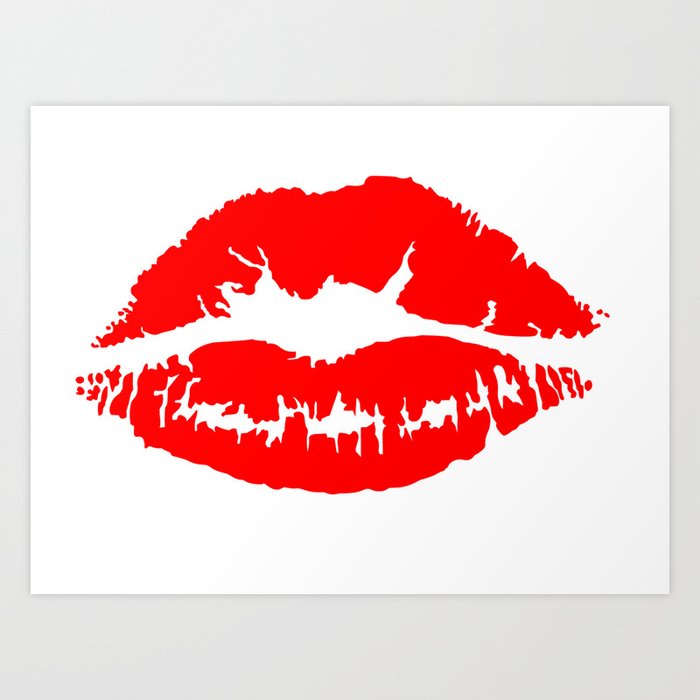 Lipstick Kiss Art Print