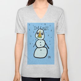 Snowman I'm cold 24/7  V Neck T Shirt