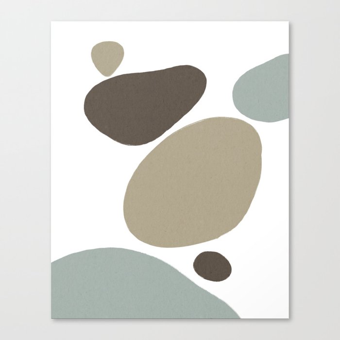 Abstract Balance Shapes Organic Earthy Tones Modern Canvas Print