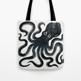 Minoan Octopus - Black Ink Tote Bag