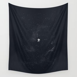 Gravity - Dark Blue Wall Tapestry