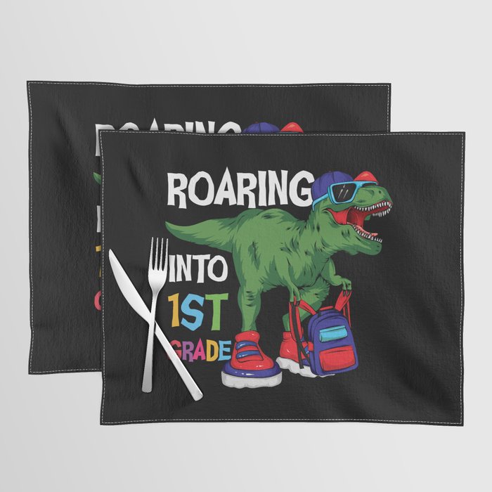 Roaring Into 1st Grade Student Dinosaur Placemat