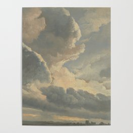 Study of Clouds with a Sunset near Rome Poster