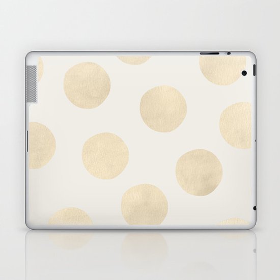 Gold Polka Dots Laptop & iPad Skin