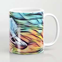 Ostrich Head In Glow Coffee Mug