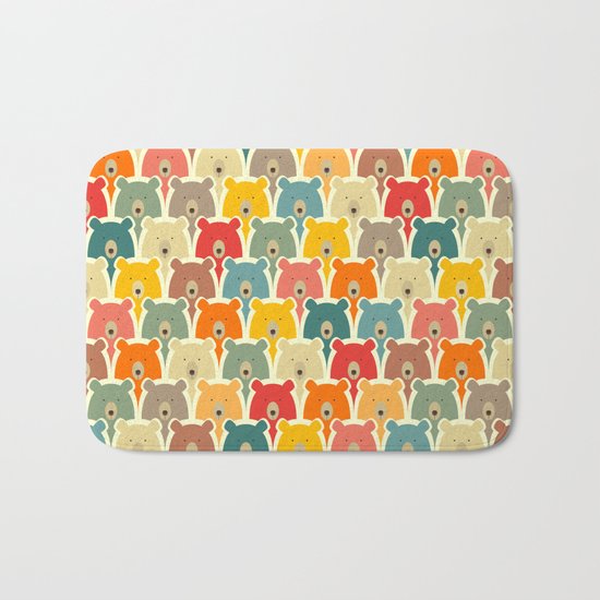 Bears cartoon pattern Bath Mat