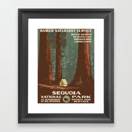 Sequoia National Park - WPA Vintage Poster Framed Art Print