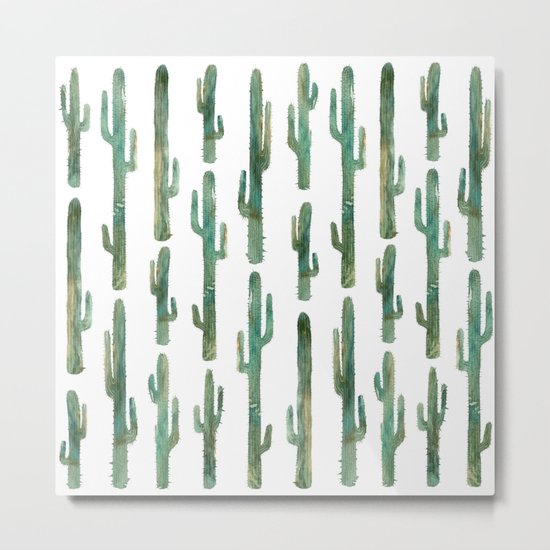 Green Cactus Metal Print
