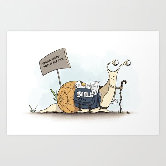 Snail Mail by dana alfonso Art Print