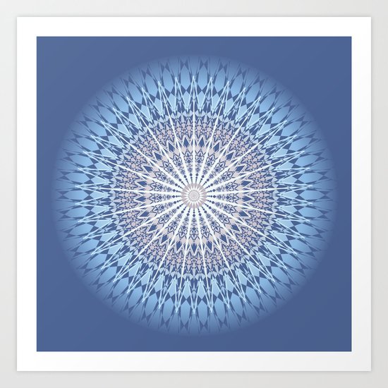 Blue Mandala Art Print